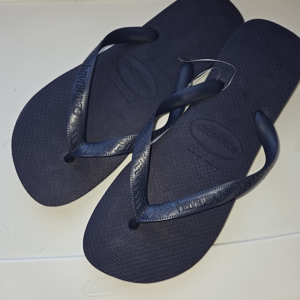 Havaianas Navy Dark Blue Thong Flip Flop sandals - Picture 3 of 7